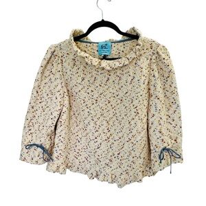 Gum Tree Farm sweater with ribbon trim